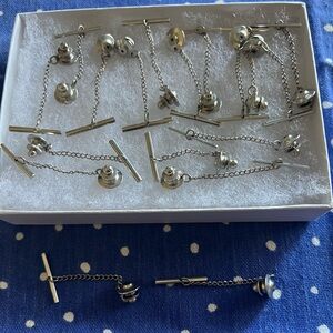 👔✨Create Your Own Tie Tack Clutch w/Chain (lot of 18) Make an offer!